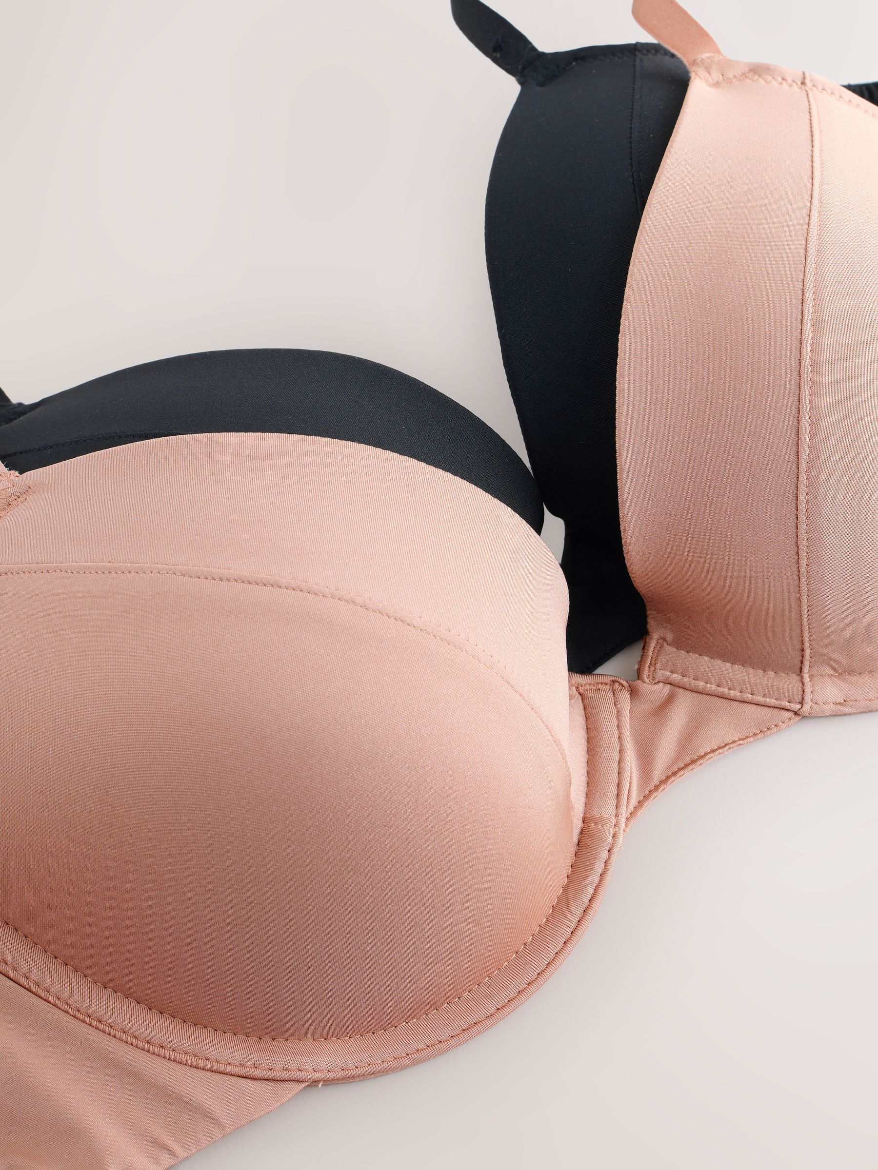 Zwart/huidskleurig - A-E Afvlakkende Ultimate Comfort Beha's 2 Verpakking