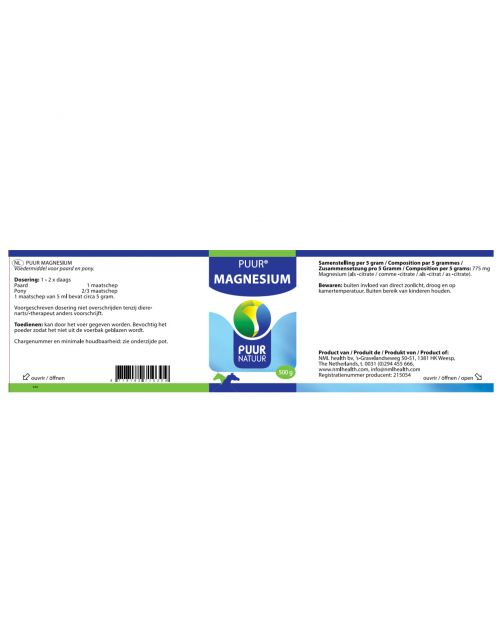 Puur Natuur Magnesium - Supplement