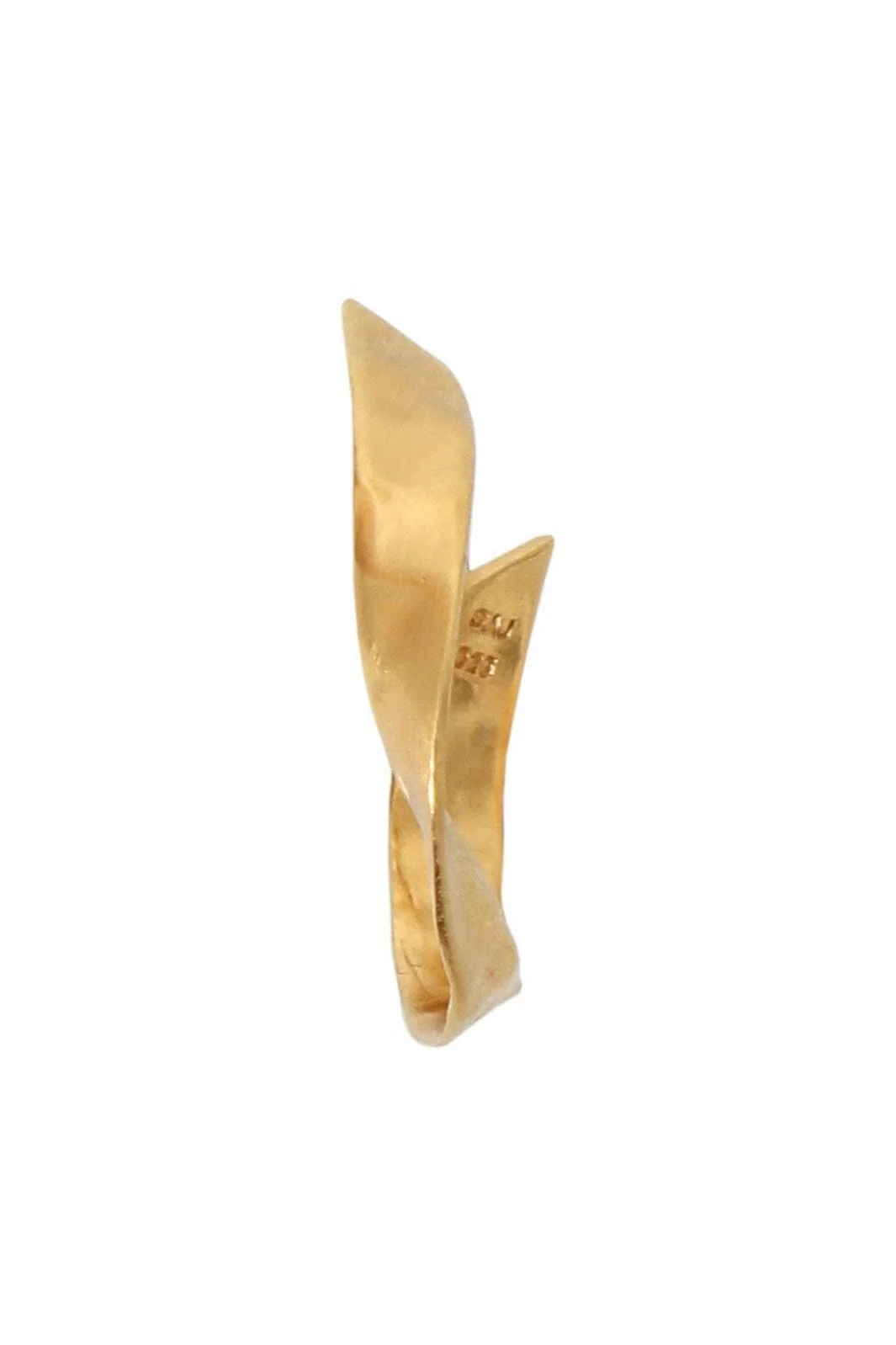 Stine A Twisted Hammered Creol Earring left gold 1179 02 l