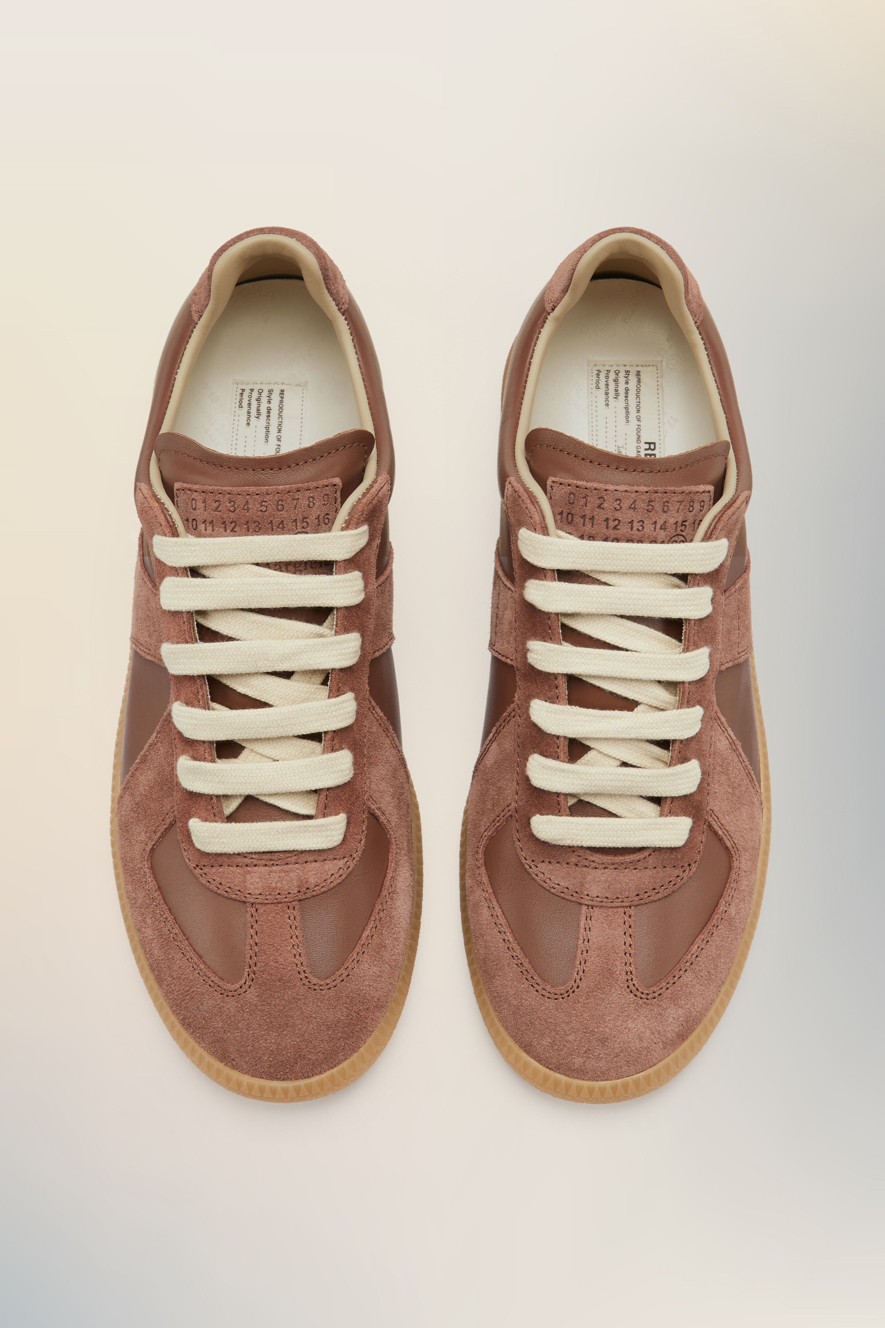 Sneakers Replica marron en cuir pour homme Marron
