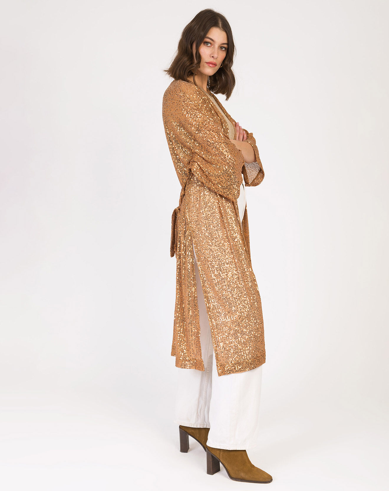 An'ge Veste Aleksa à sequins bronze