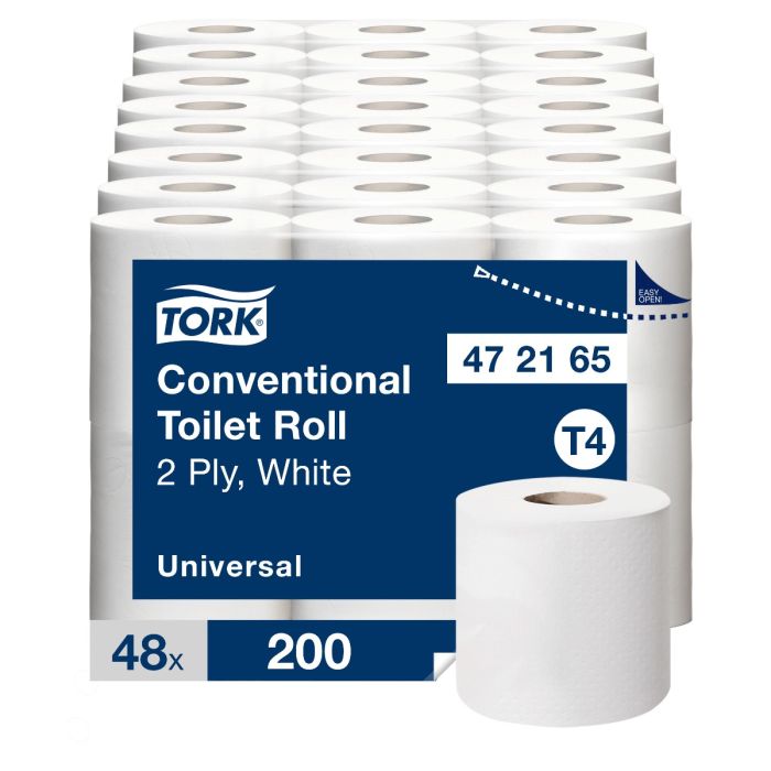 Tork 472165 48st Traditioneel Toiletpapier T4 2-laags pak 48 rollen (472165)
