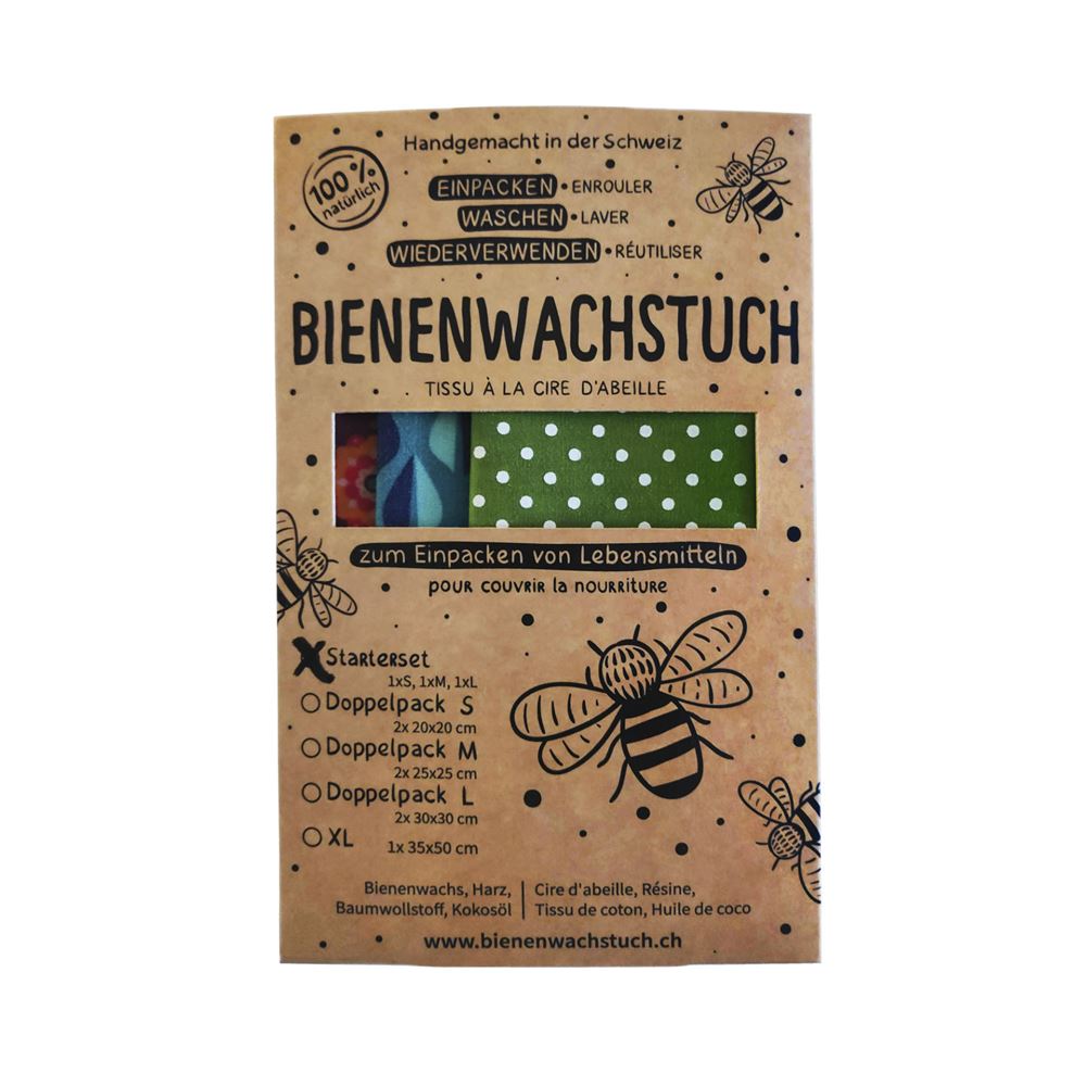 RAPNIKA Bienenwachstuch Starter Set S/M/L 1 Stk