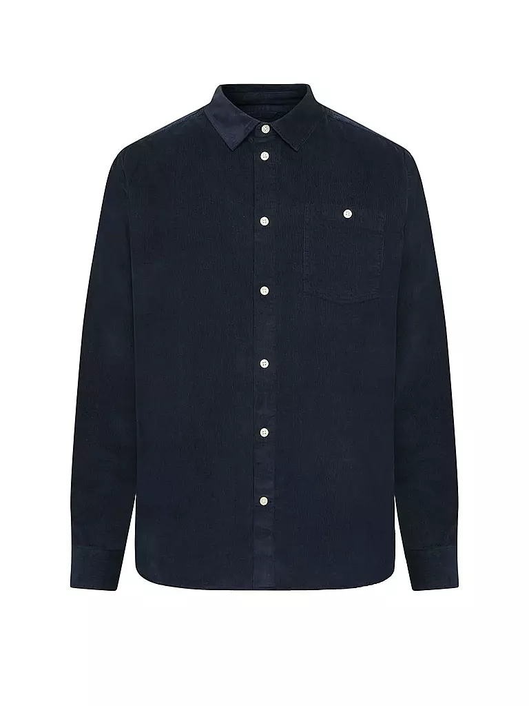 KNOWLEDGE COTTON APPAREL Hemd Regular Fit blau