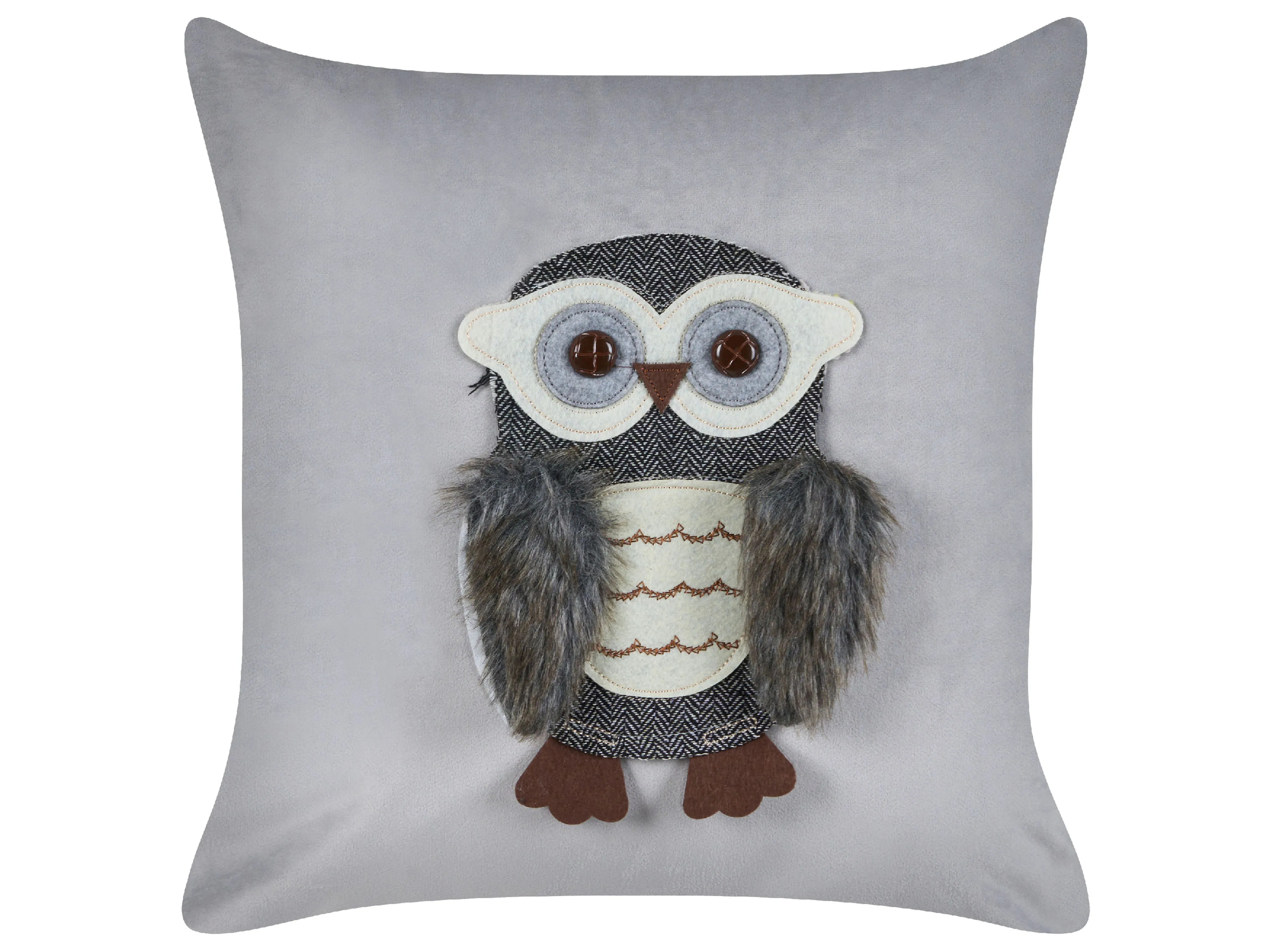 Set van 2 sierkussens OPHRYS Fluweel 45 x 45 cm Grijs