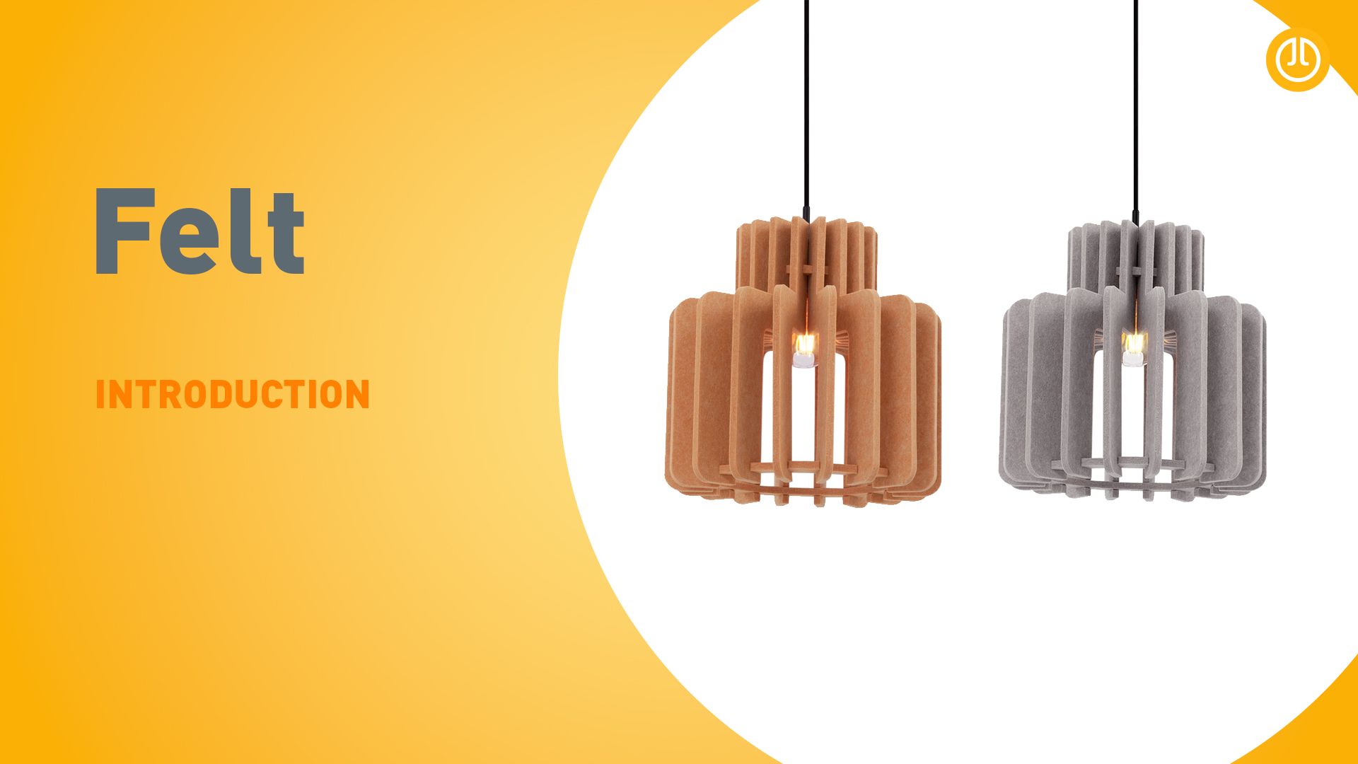 Retro hanglamp zwart met oranje kap - Felt