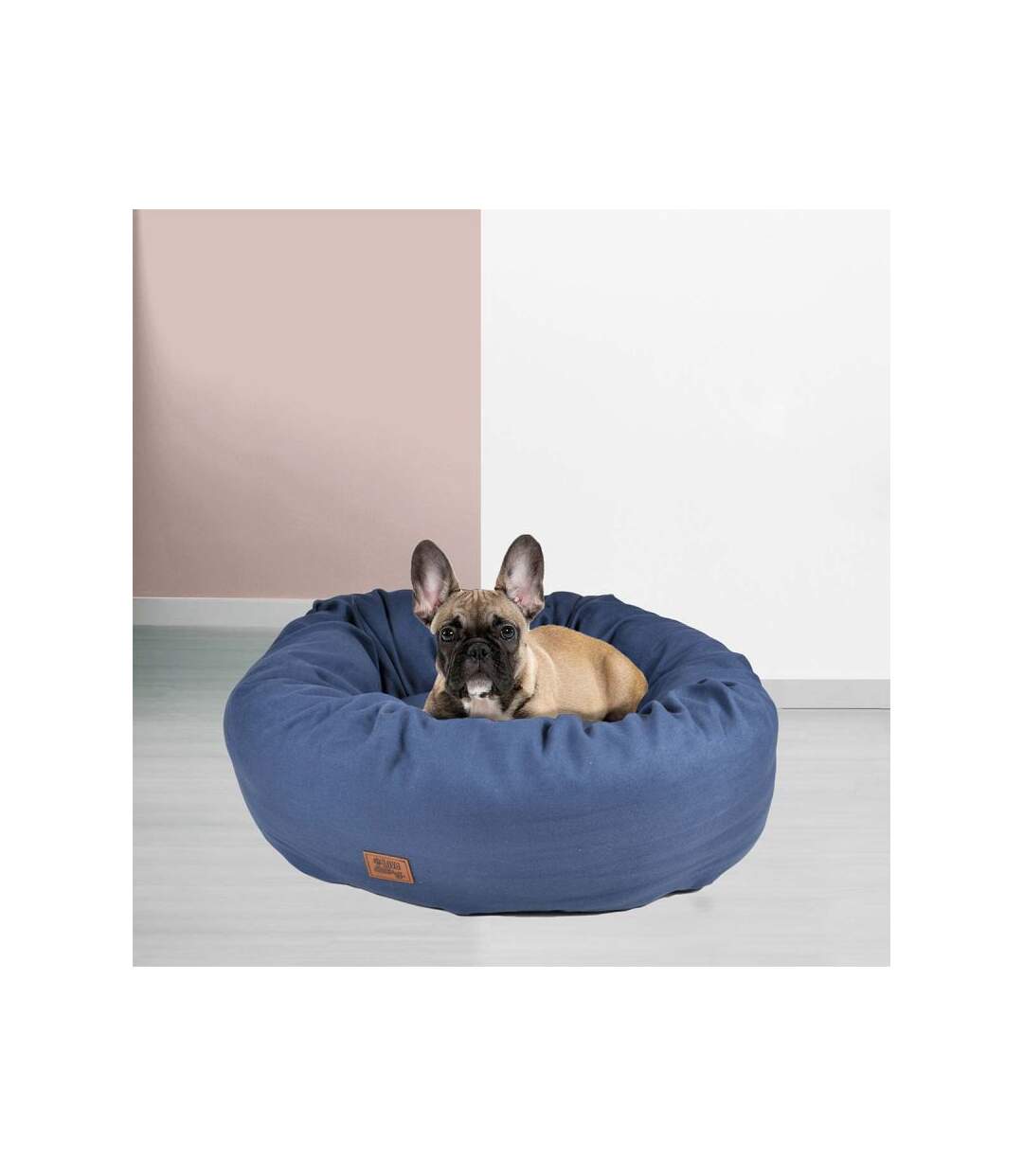 Paris Prix - Panier Rond Pour Chien & Chat terrazzo 55cm Bleu Indigo