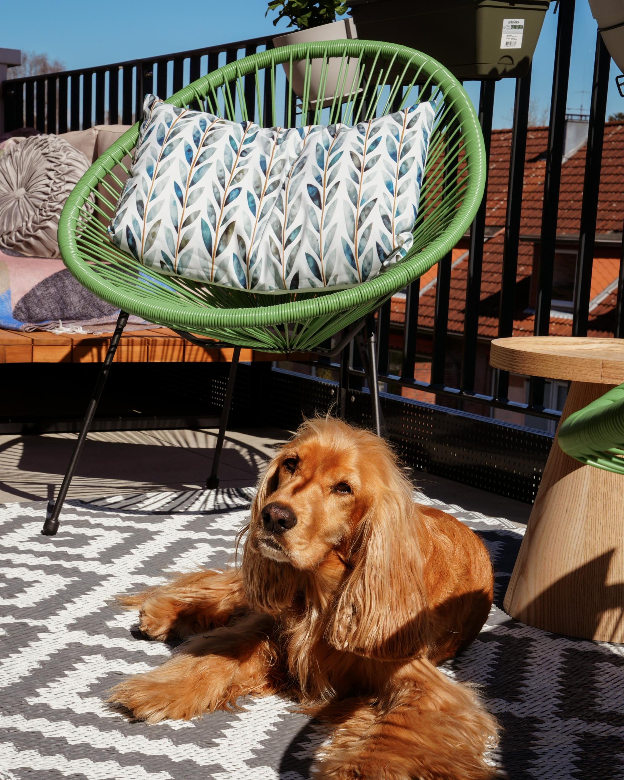Tuinstoel ACAPULCO II PE rotan Groen