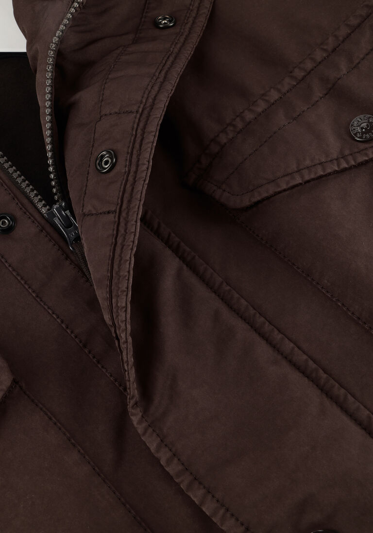 bruine stone island jack field jacket