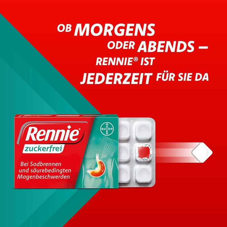 Rennie zuckerfrei Kautabletten, 36 St