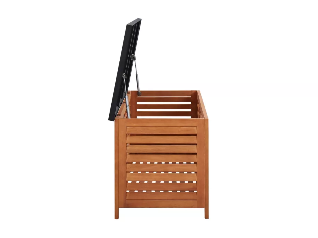 Boîte de rangement de jardin 150x50x55 cm Eucalyptus solide
