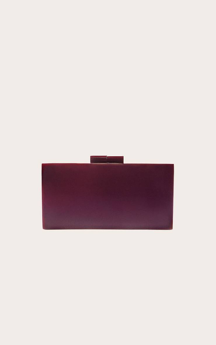Prune Pochette Rigide Rectangulaire Effet Écaille De Tortue