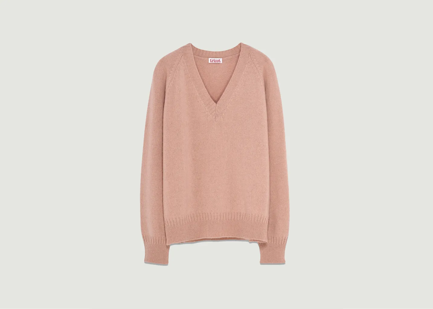 Pull col V en Cachemire Tricot