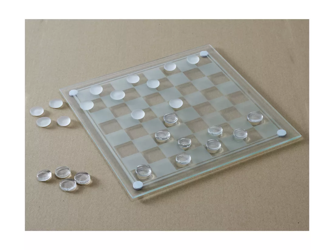 12jeu De Dames En Verre