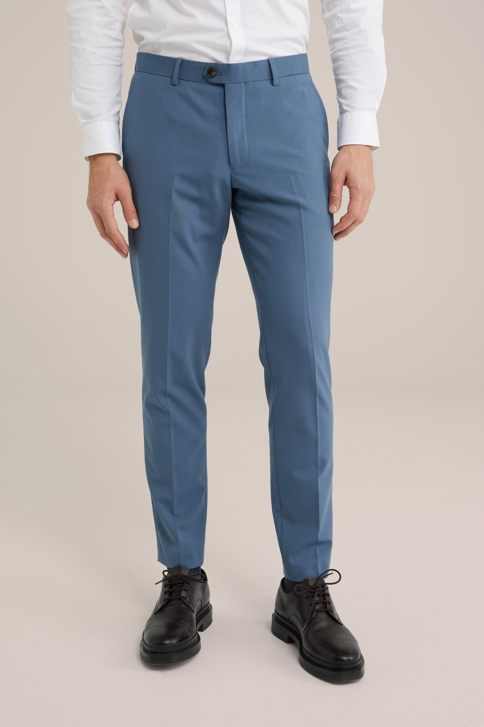 slim fit pantalon Fundamentals Marineblauw