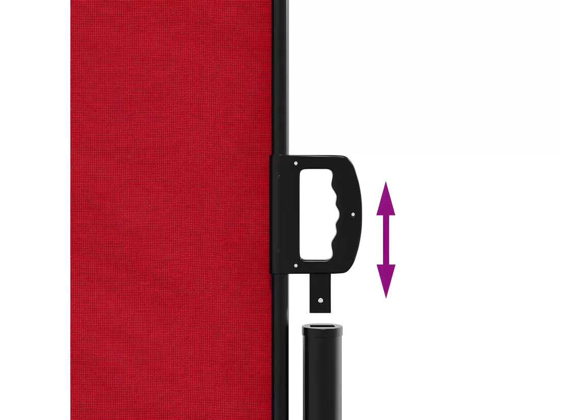 Auvent latéral rétractable rouge 160x1000 cm