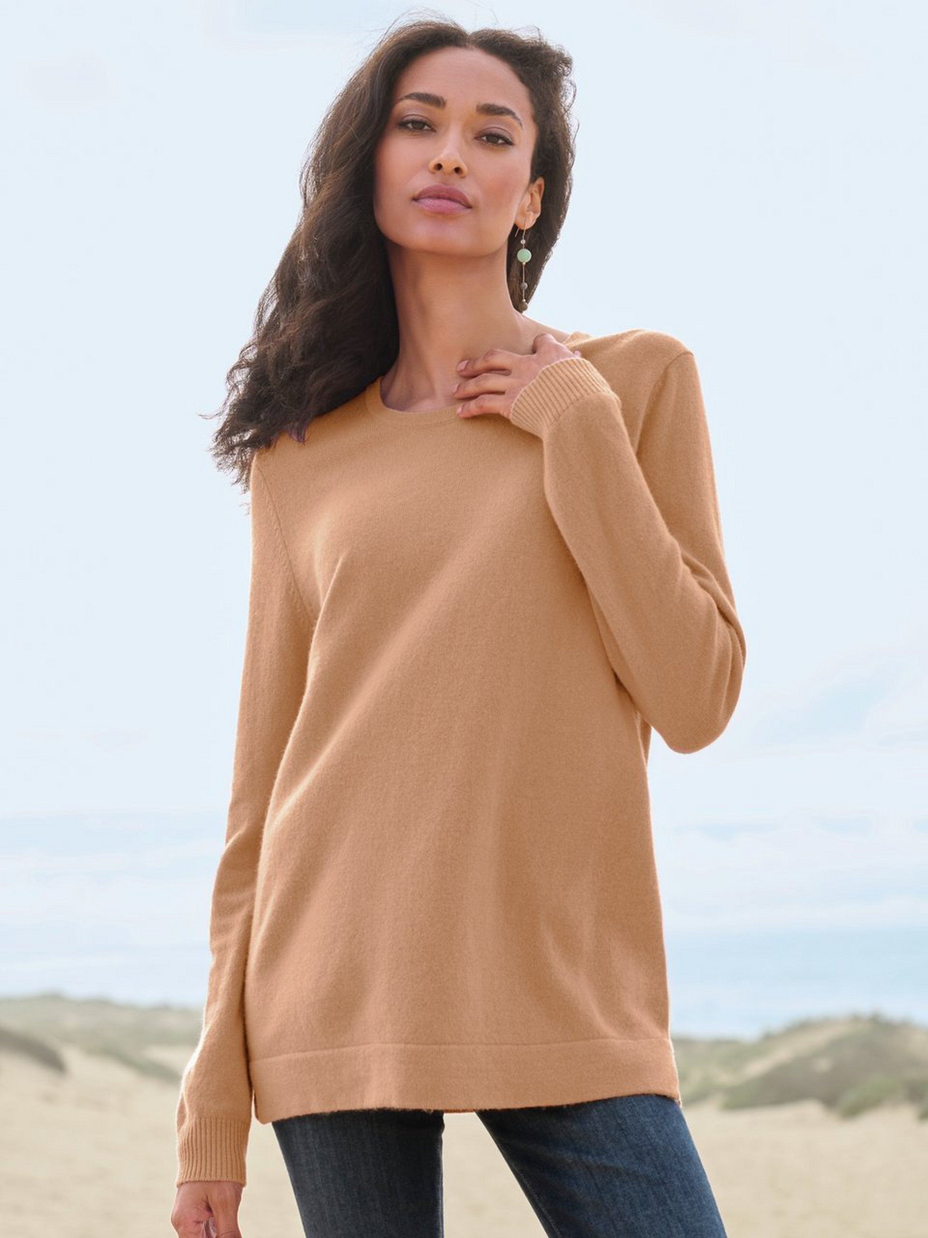 Rundhals-Pullover aus 100% Premium-Kaschmir