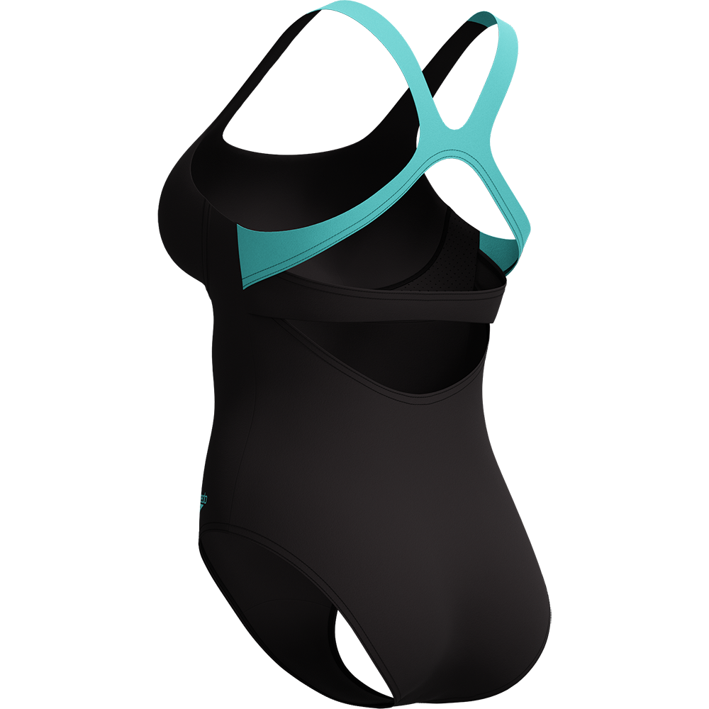 Speedo Flex Band Badeanzug Damen anthrazit