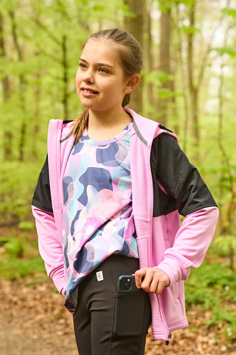 Color Kids Fleece Stretch Jacket W. Hood Orchid