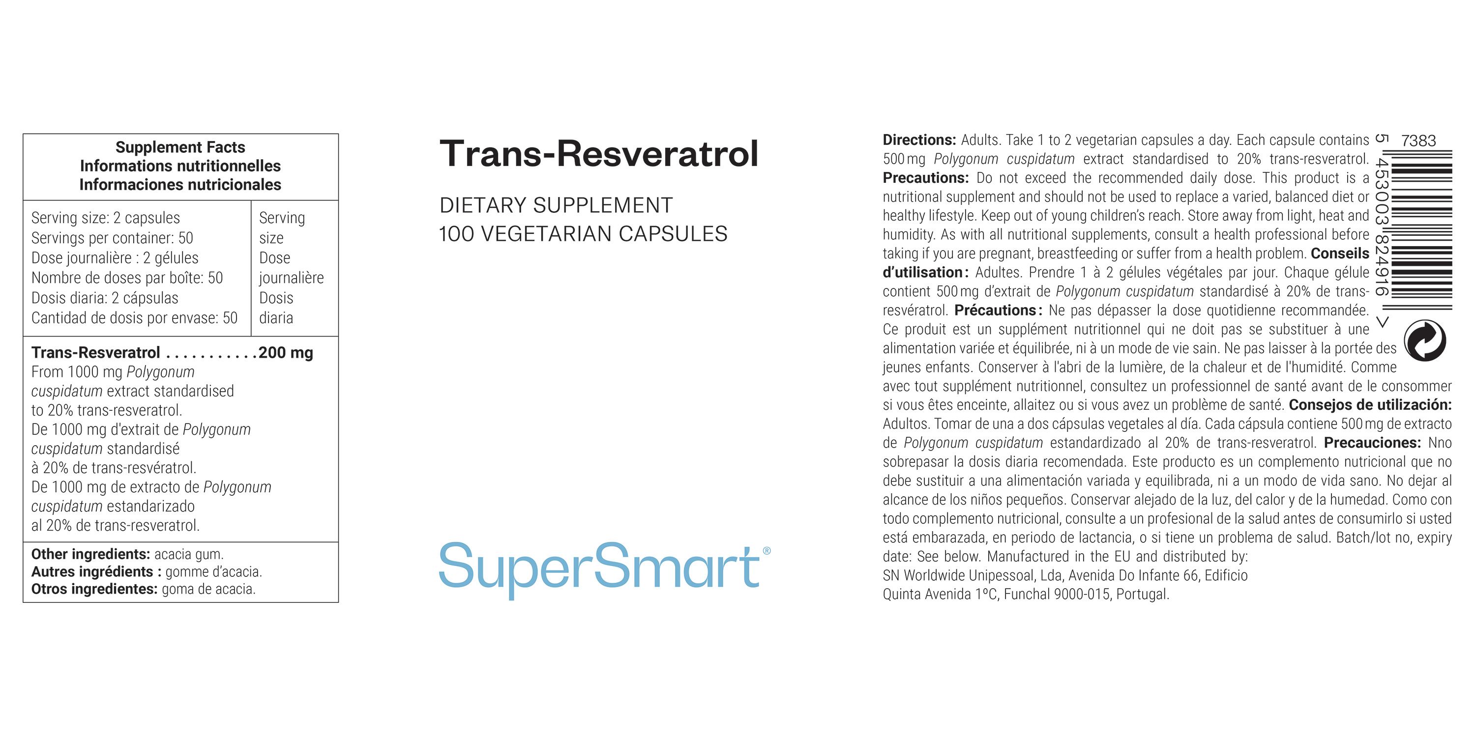Trans-Resveratrol - SuperSmart