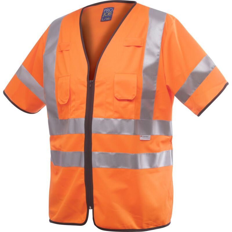 ProJob 6707 GILET PRIO ZIPPE - EN ISO 20471 CLASSE 3