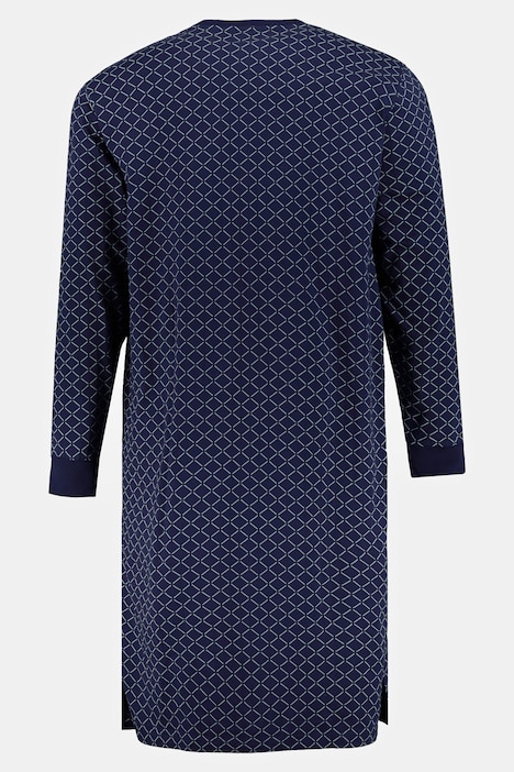 Nachthemd, uni, Langarm, bis Gr 8XL