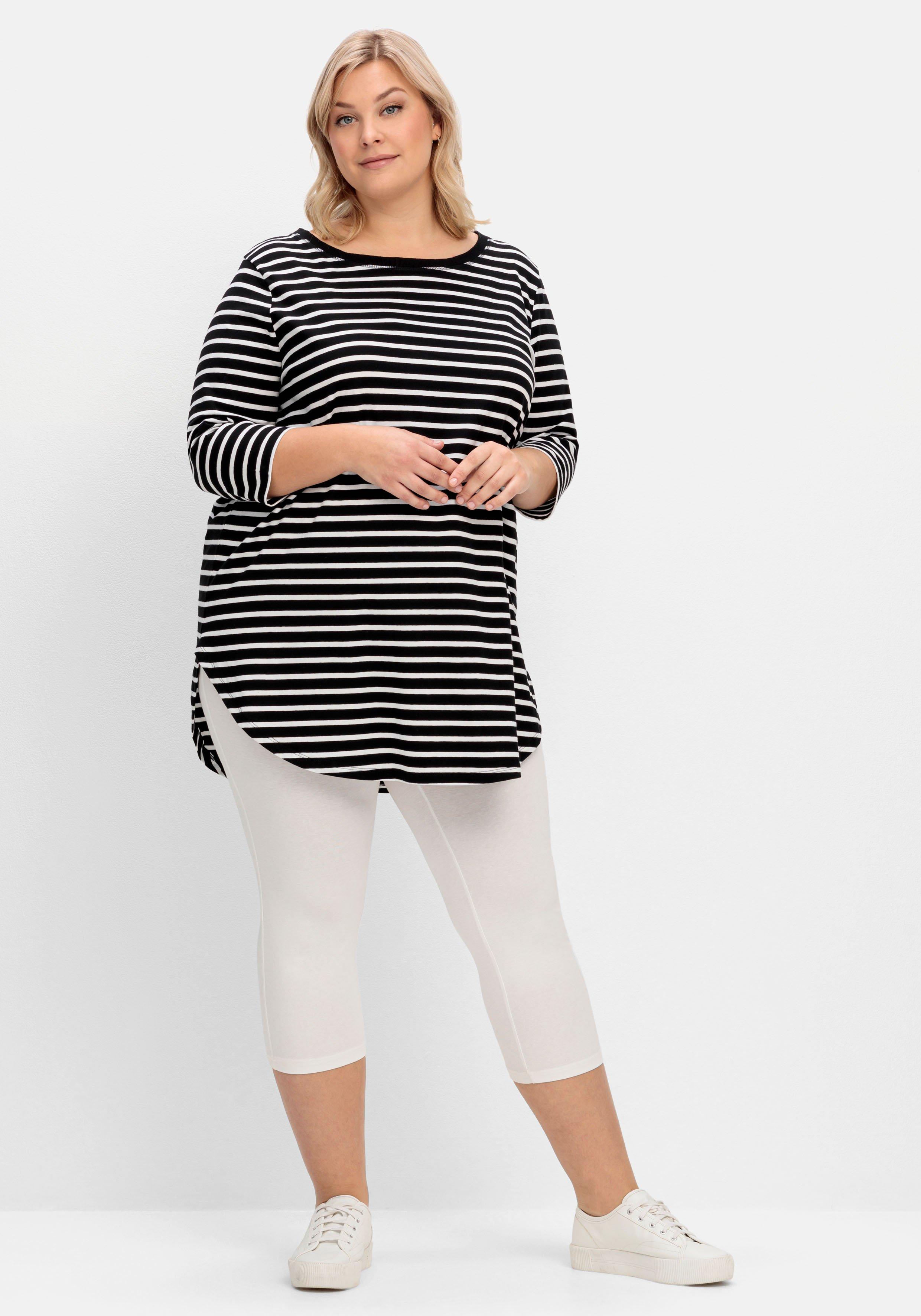 Longshirt in Oversized-Form mit Streifen