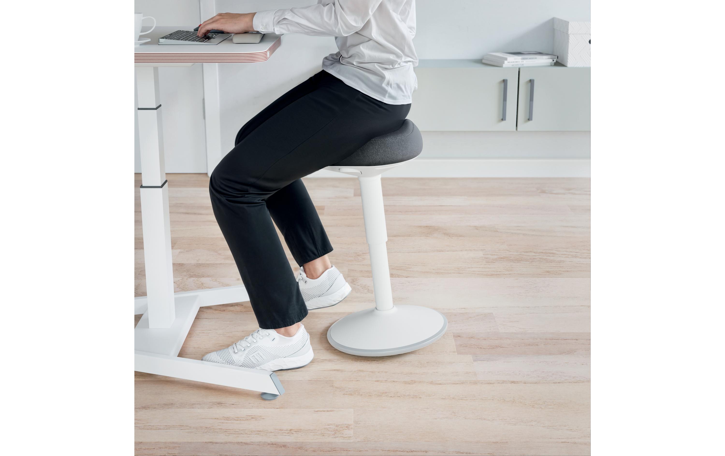 Ergo Active Sitzhocker Hellgrau<br>Ergonomischer Hocker