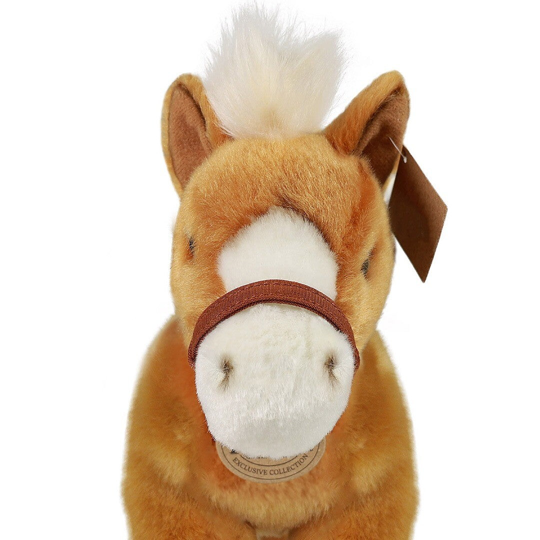 Rappa knuffelpaard bruin - 30 cm