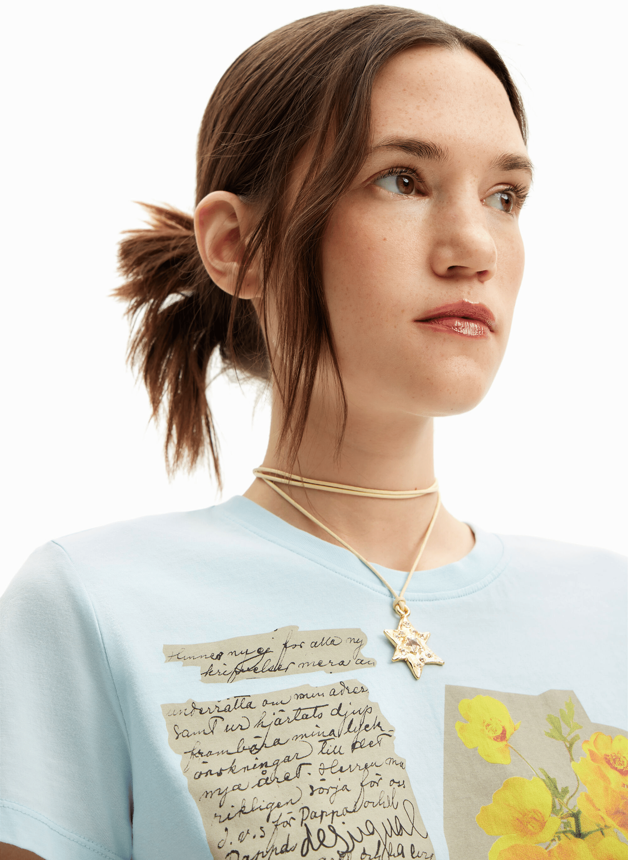 Tee-shirt manches courtes en coton | Bleu