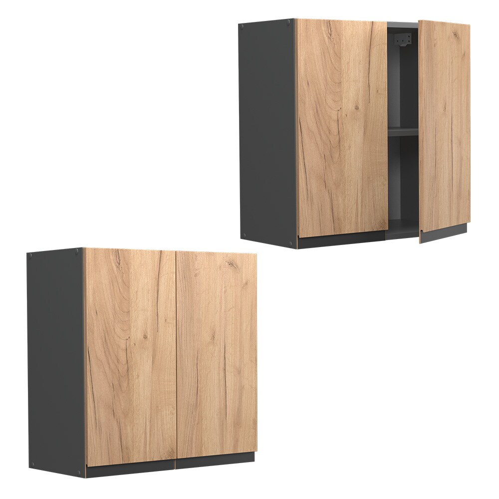 Vicco Hängeschrank Küchenschrank Küchenmöbel R-Line J-Shape Anthrazit Eiche 60 cm modern