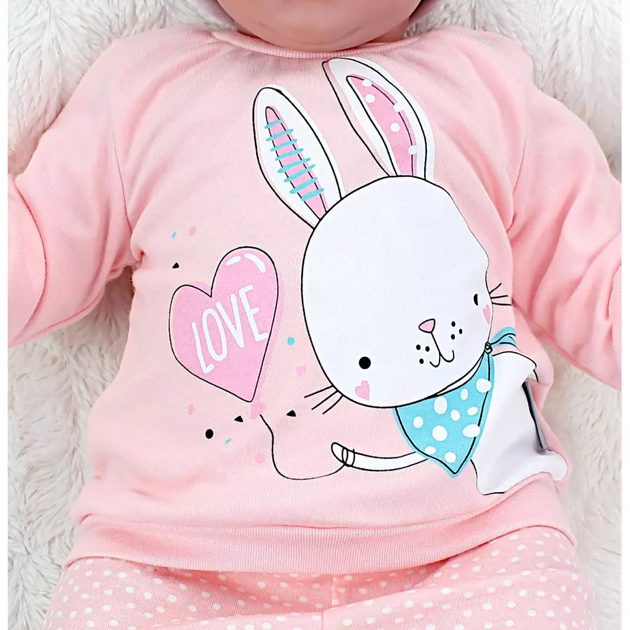 TupTam Baby Mädchen Langarmshirt Babyhose Outfit 2teilig apricot