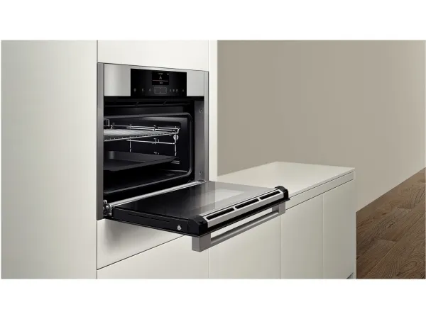 Neff N 90 C15FS22N0 - Ovn - med dampfunktion - til indbygning - niche - bredde: 56 cm - dybde: 55 cm - højde: 45 cm - med selv-rengøring - Klasse A  - rustfrit stål