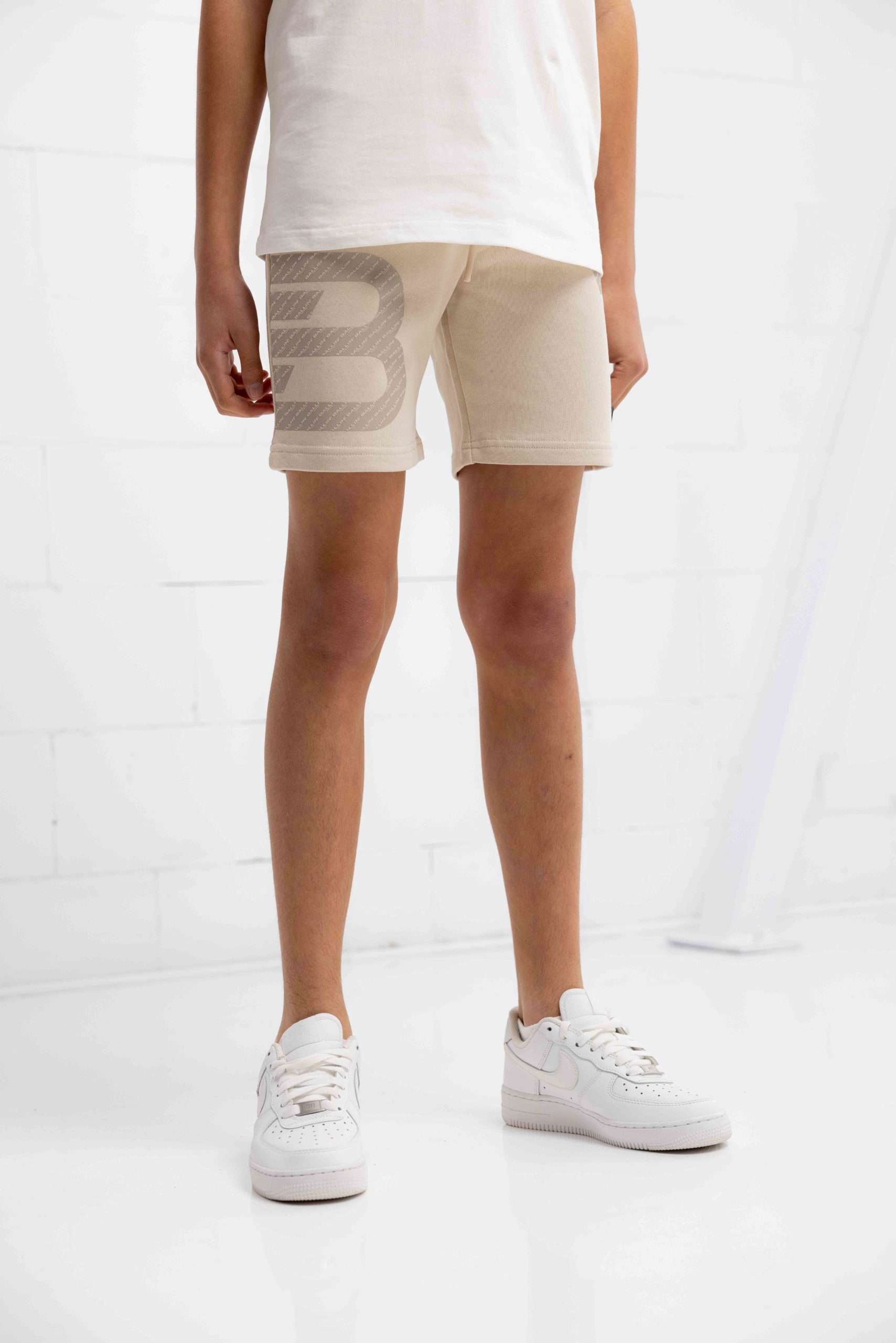 Ballin Amsterdam Logo Shorts Kids Beige