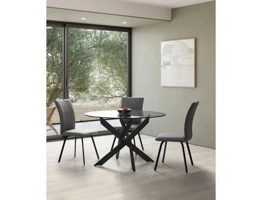 CONCEPT1 - Table Ruth 120 x 120 x 76 cm pied noir