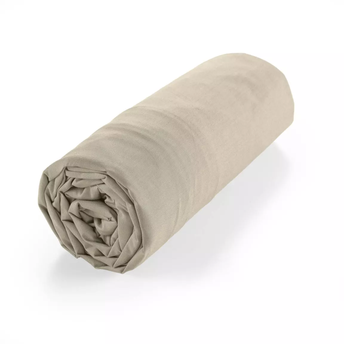 Drap housse coton bio (160 x 200 cm) Biolina Taupe
