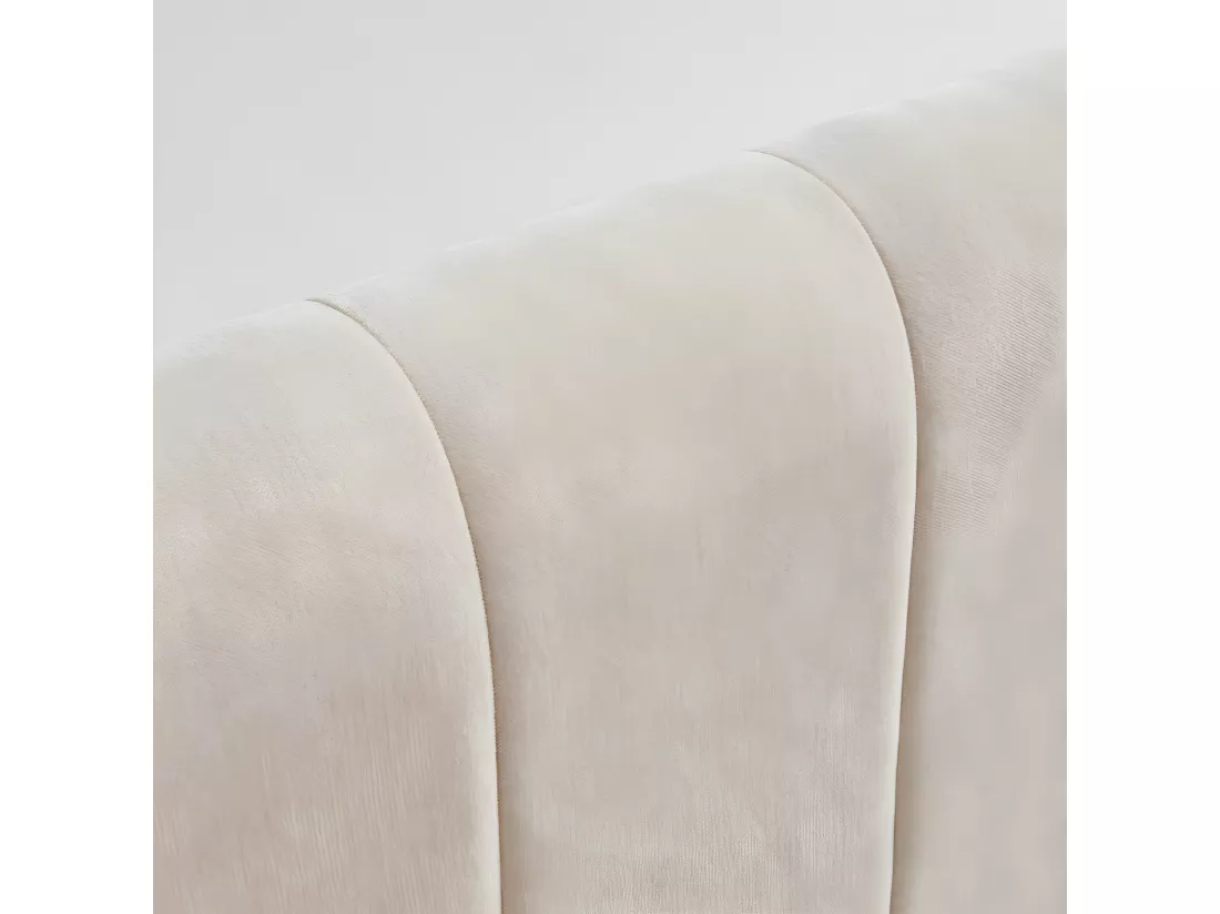 Porto - Tête de lit en tissu chenille L153 cm - Écru