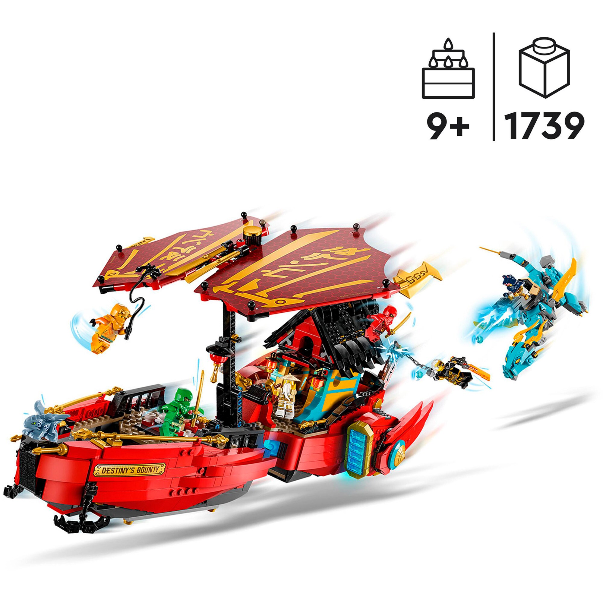 LEGO Konstruktionsspielzeug Ninjago Ninja-Flugsegler im Wettlauf mit der Zeit