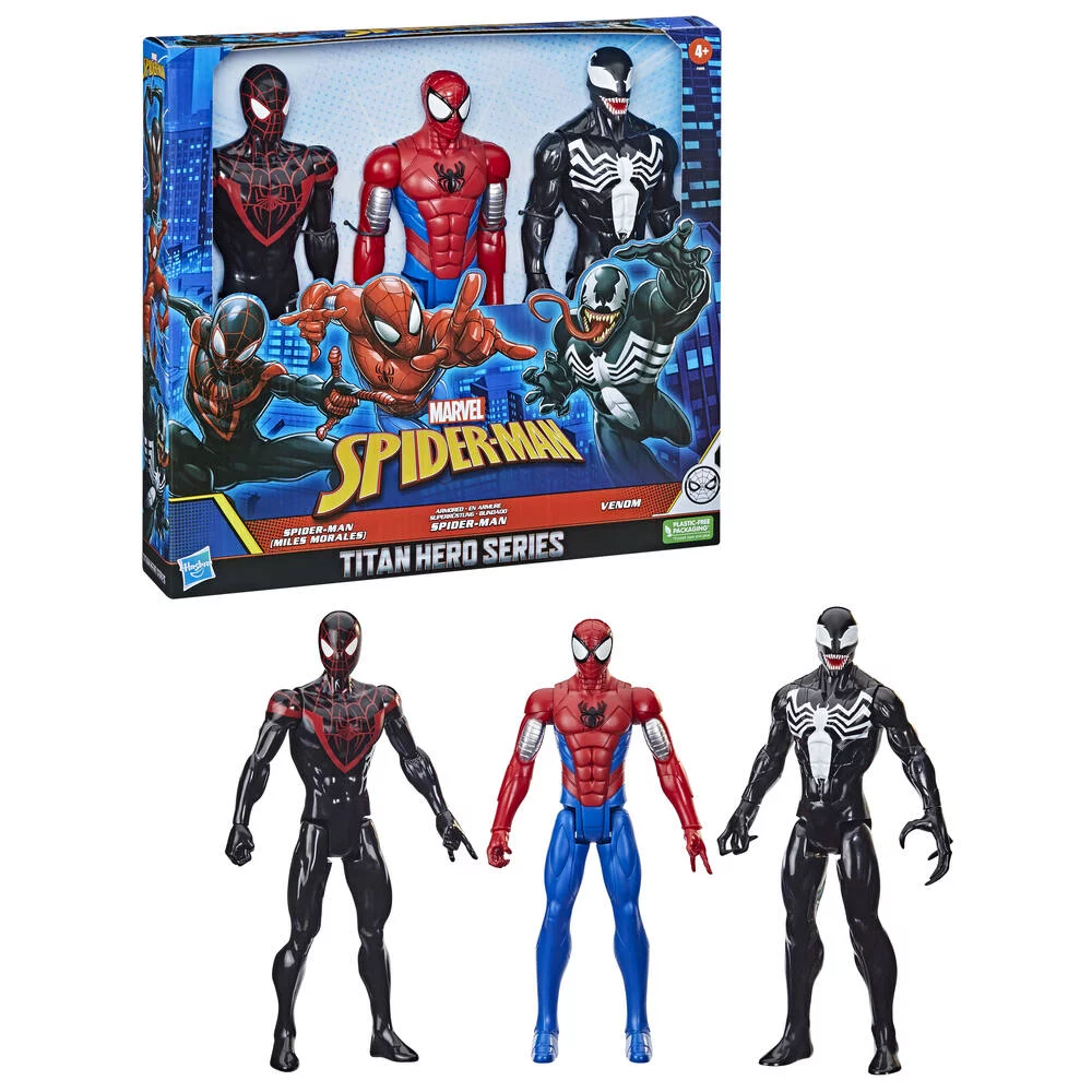 SPIDERMAN TITAN PACK DE 3 FIGURINES
