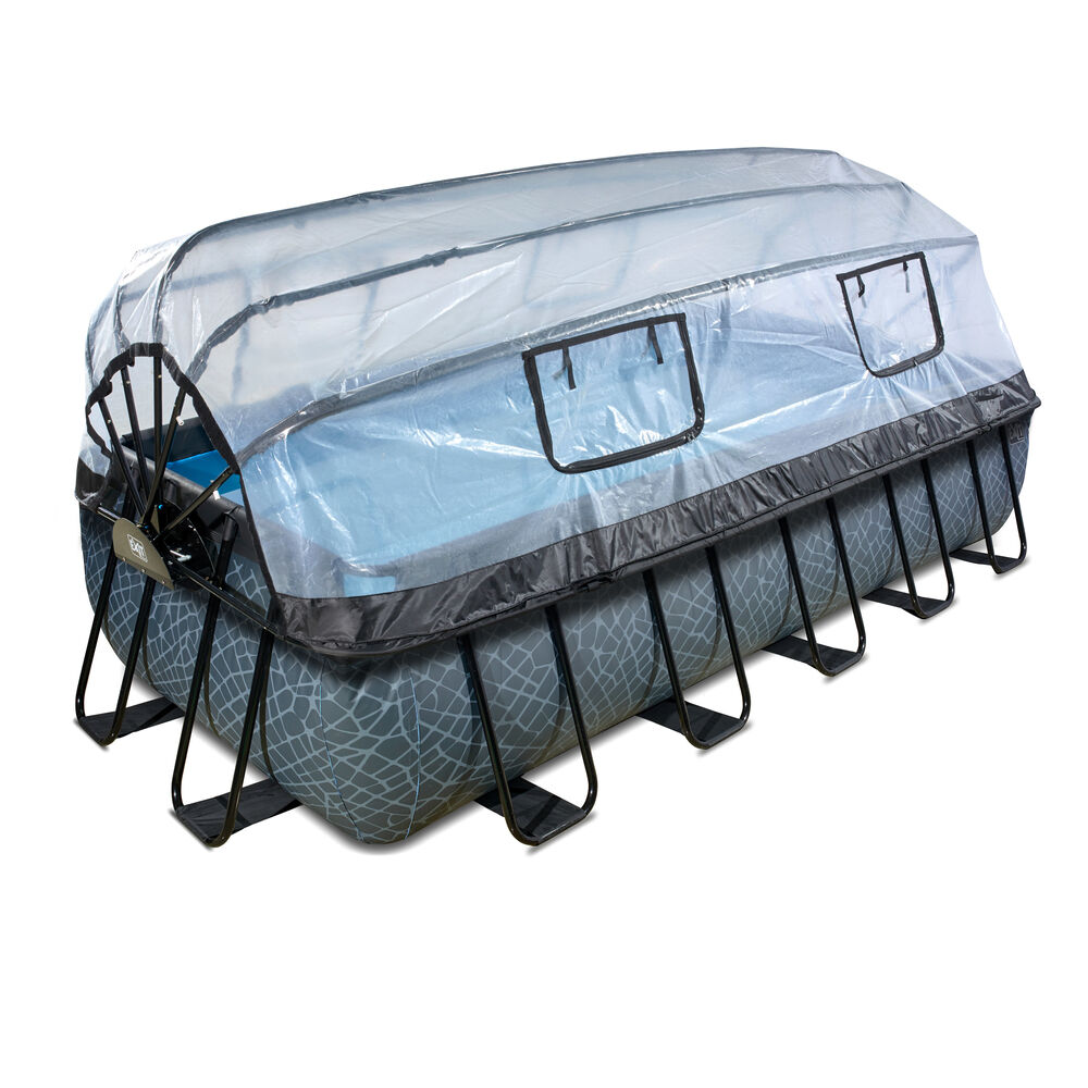 Exit Stone - Zwembad met Overkapping - Stone - 100x300x500 cm