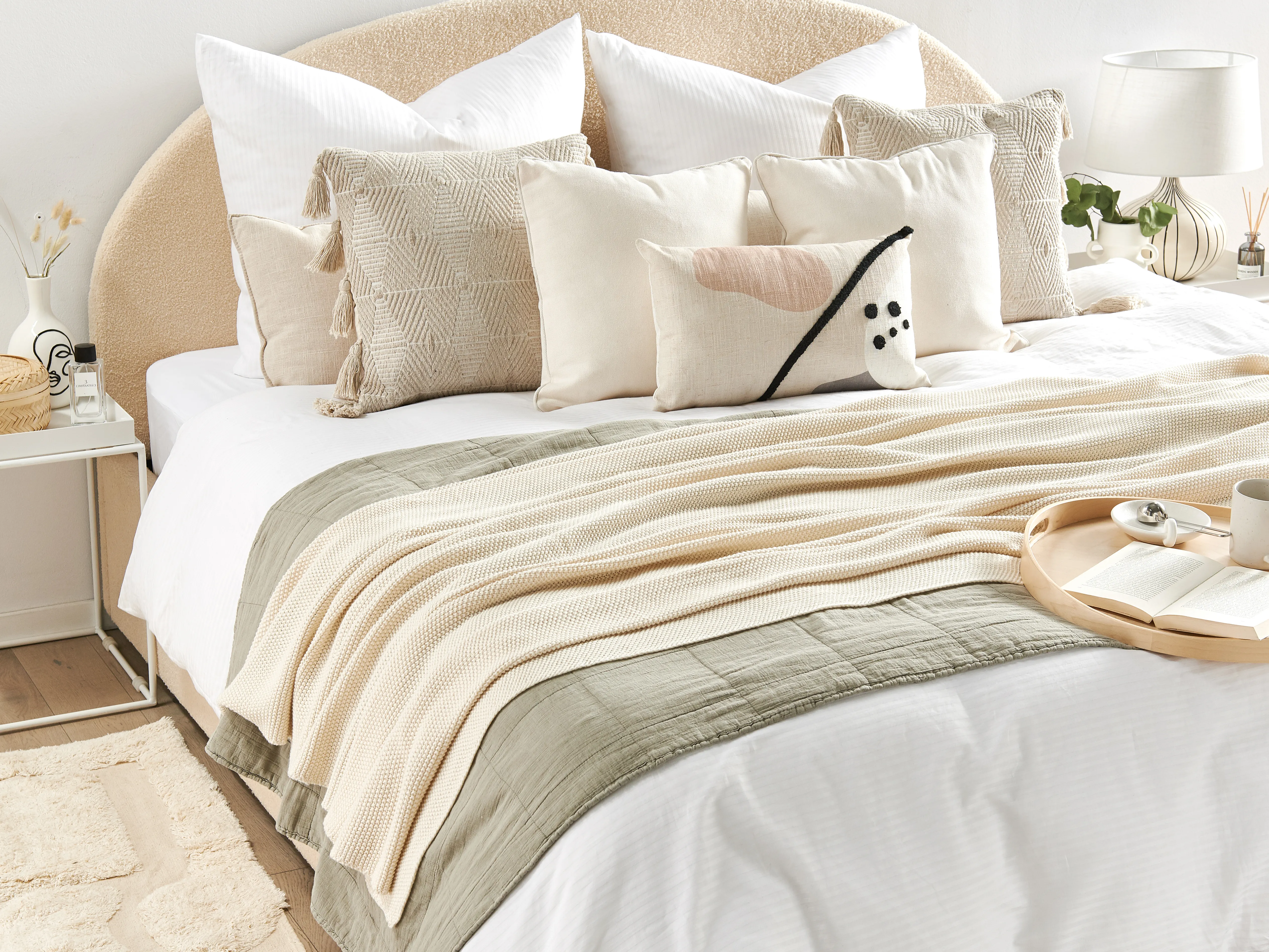 Plaid ASAKA Katoen 130 x 180 cm Beige
