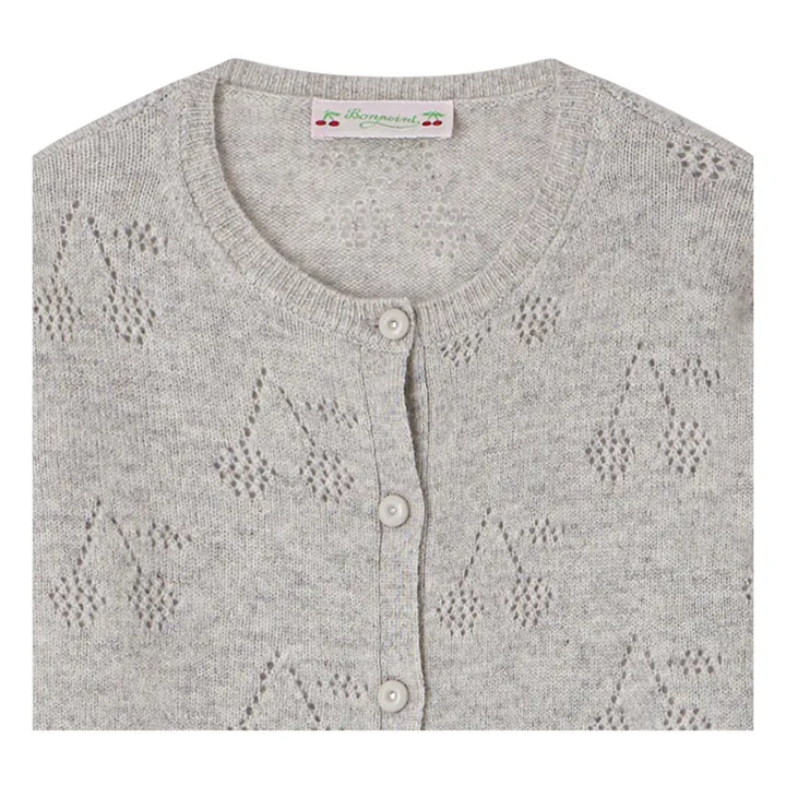Bonpoint Cardigan Cachemire Cerises Thindra | Gris