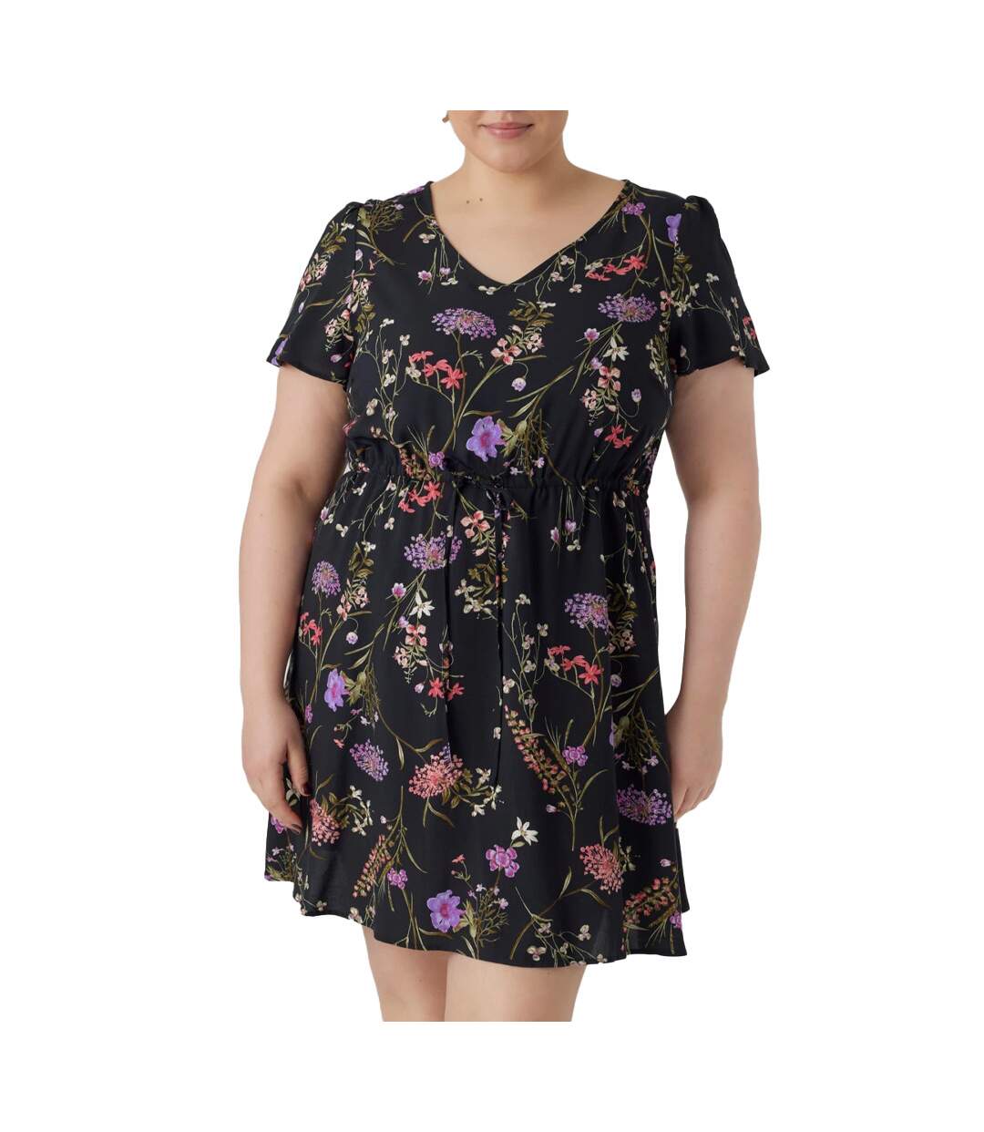 Robe Noire à Motifs Femme Vero Moda CURVE Easy