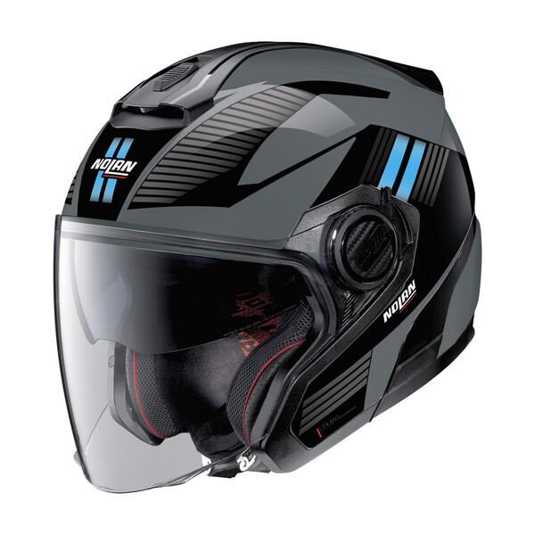 Nolan - Casque N40-5 Crosswalk N-Com Anthracite / Noir / Bleu