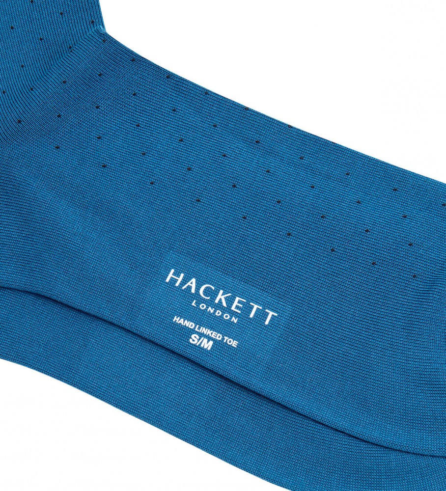 Meias Hackett azuis com bolinhas