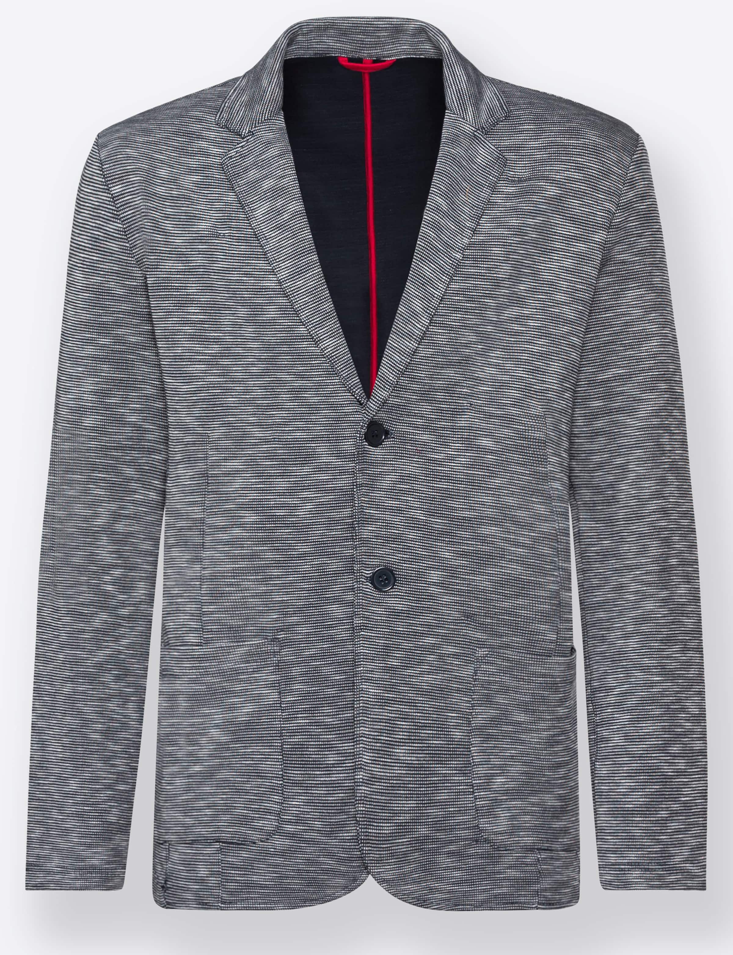 Marco Donati Jersey-Sakko in blau-meliert