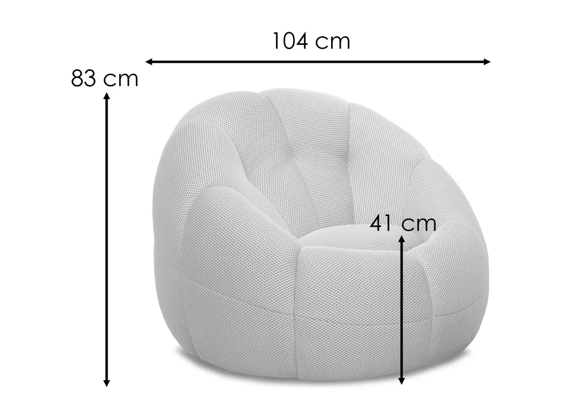 Fauteuil tissu rouge brique - FIGO