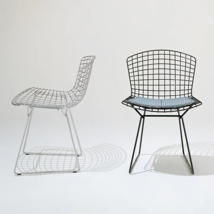 Knoll - Bertoia Stuhl ohne Polster, Chrom