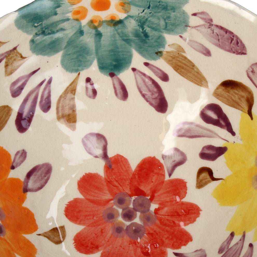 Decoratieschaal Fleur multi D 22,5 H 8,5 cm