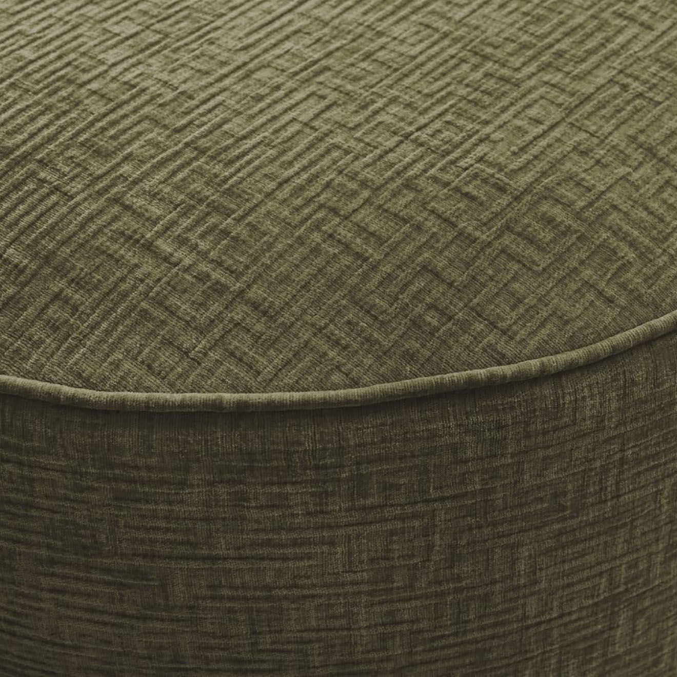 Bobochic Pouf pour canapé modulable Rousseau texturé vert - 140x70x45 cm